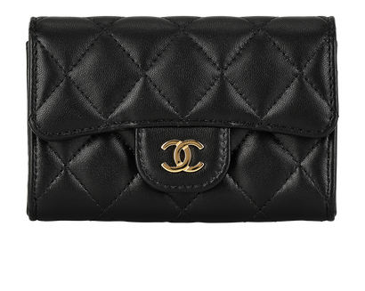 Chanel Classic Card Holder, &pound;450, Accessories, Black, Leather, Front view